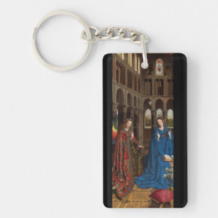 Annunciation by Jan van Eyck Key Ring