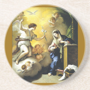 Annunciation by Paolo de Matteis, 1712. Coaster