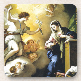 Annunciation by Paolo de Matteis, 1712. Coaster