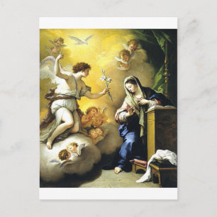 Annunciation by Paolo de Matteis, 1712. Postcard