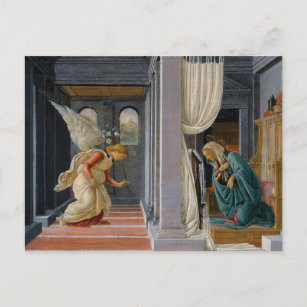 Annunciation by Sandro Botticelli Postcard