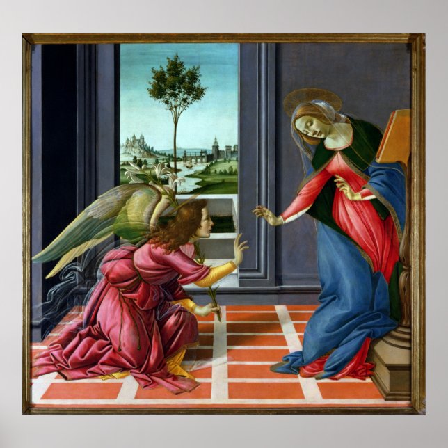 Annunciation by Sandro Botticelli Poster (Front)