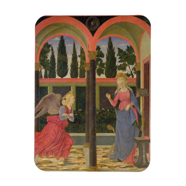 Annunciation, c.1457 (tempera on panel) magnet (Vertical)