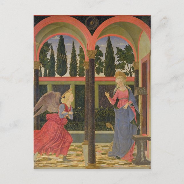 Annunciation, c.1457 (tempera on panel) postcard (Front)
