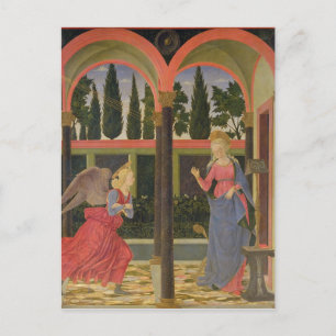 Annunciation, c.1457 (tempera on panel) postcard