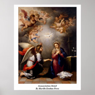 Annunciation Detail By Murillo Esteban Perez Poster