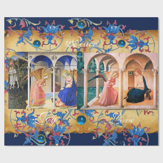 ANNUNCIATION FRA ANGELICO CHRISTMAS PARCHMENT WRAPPING PAPER (Flat)