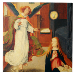 Annunciation of Virgin Mary by Gerard David Ceramic Tile