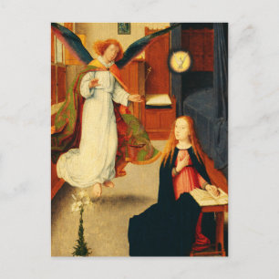 Annunciation of Virgin Mary by Gerard David Postcard