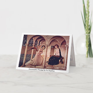 Annunciation Painted By Fra Angelico Card