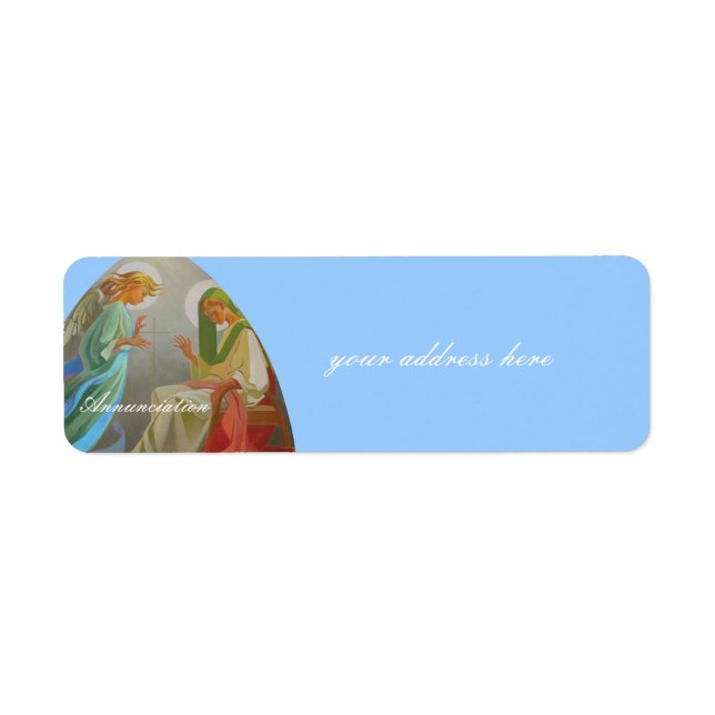 annunciation return address label (Front)