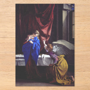 Annunciation to the Blessed Virgin Mary by Orazio Acrylic Invitations