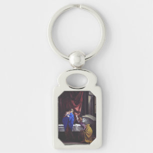 Annunciation to the Blessed Virgin Mary by Orazio Key Ring