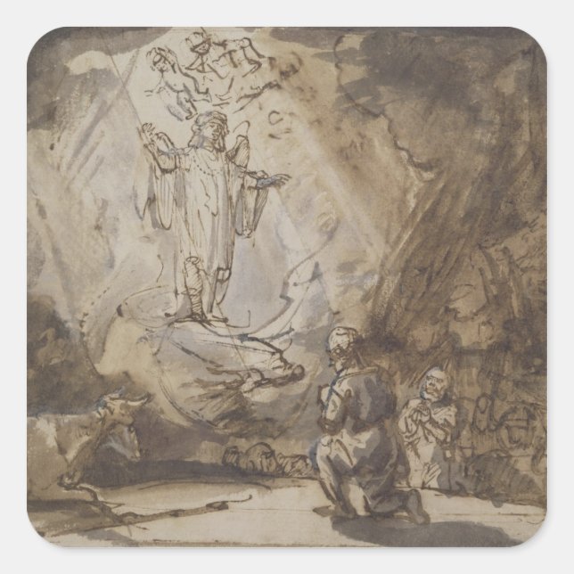 Annunciation to the Shepherds Square Sticker (Front)