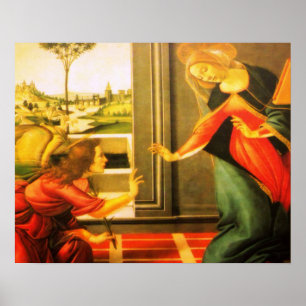 Annunciation Virgin Mary & St Michael Archangel Poster