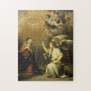 Annunctiation Mary and Archangel Gabriel Fine Art Jigsaw Puzzle