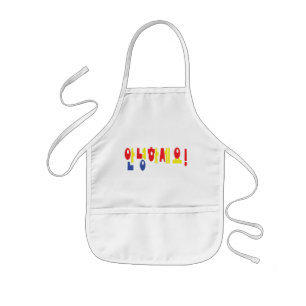 Annyeong Haseyo! Korean Hello! 안녕하세요 Hangul Script Kids Apron