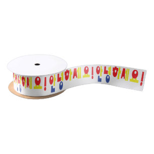 Annyeong Haseyo! Korean Hello! 안녕하세요 Hangul Script Satin Ribbon
