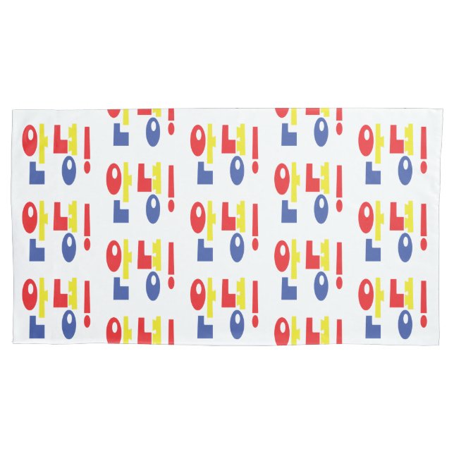 Annyeong! Korean Hi / Hello 안녕 Hangul Language Pil Pillowcase (Front-Left)