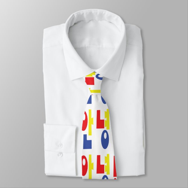 Annyeong! Korean Hi / Hello 안녕 Hangul Language Tie (Tied)