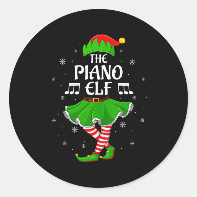 Ano Elf Christmas Family Girls Women Elf Squad Xma Classic Round Sticker (Front)