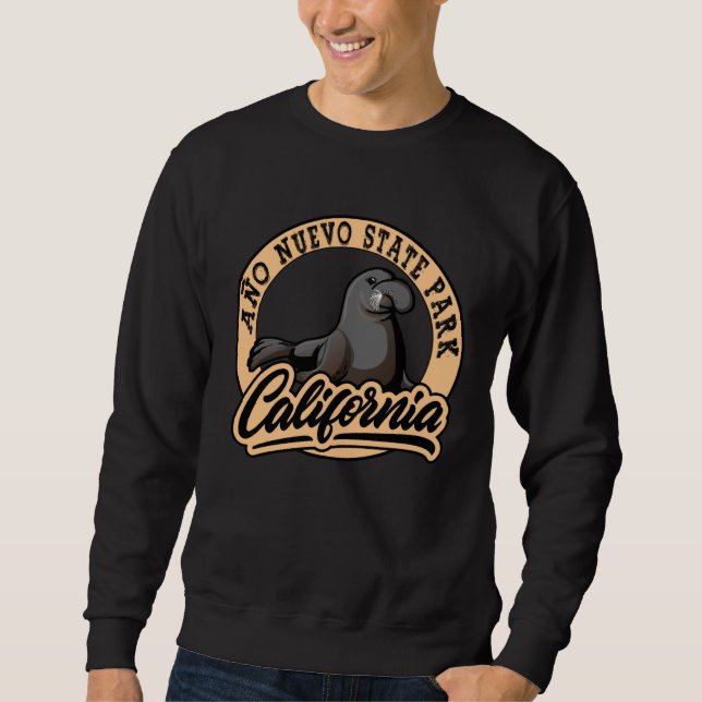 Ano Nuevo State Park California Elephant Seals Sou Sweatshirt (Front)