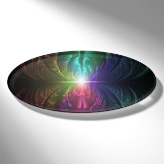 Anodised Rainbow Eyes and Metallic Fractal Flares Name Tag