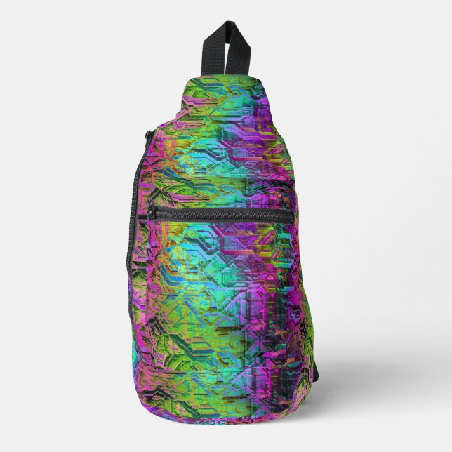 anodised titanium : sling bag (Front)