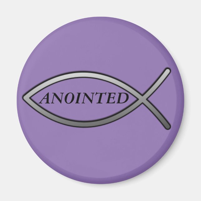 ANOINTED Quote/ Jesus Fish Magnet (Front)