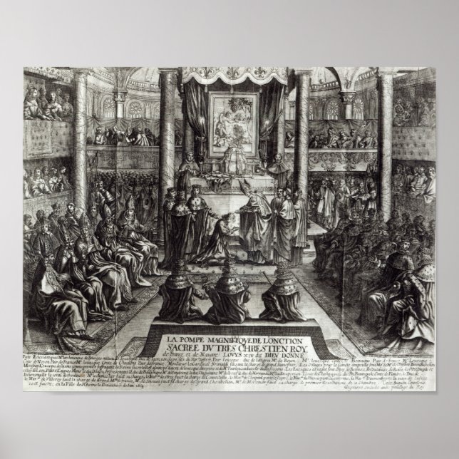 Anointing of Louis XIV  at Reims Poster (Front)
