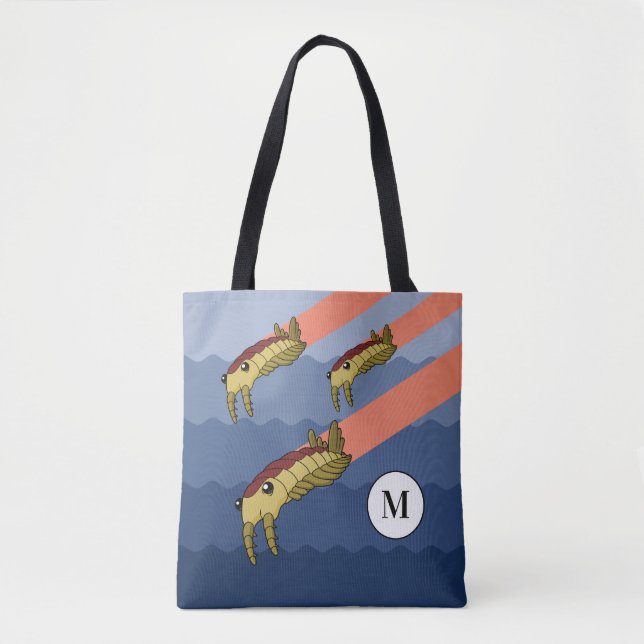 Anomalocaris Swarm- Personalised Prehistoric Tote Bag (Front)