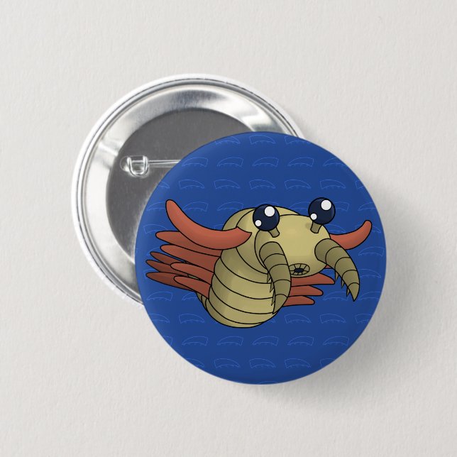 Anomalocaris- The Unusual Shrimp 6 Cm Round Badge (Front & Back)