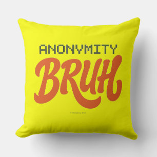 Anonymity Bruh Logo - Throw Pillow