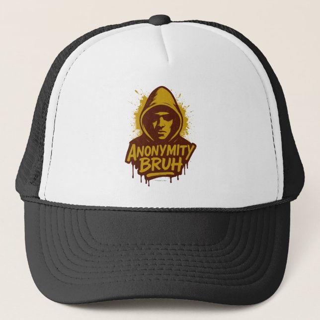 Anonymity Bruh LOGO -  Trucker Hat (Front)
