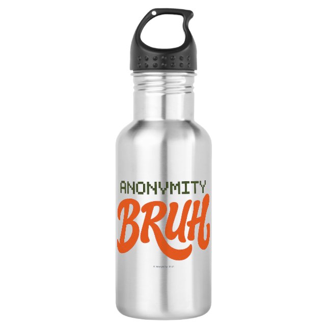 Anonymity Bruh Logo - Water Bottle (Front)