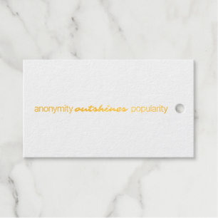 Anonymity Foil Gift Tag