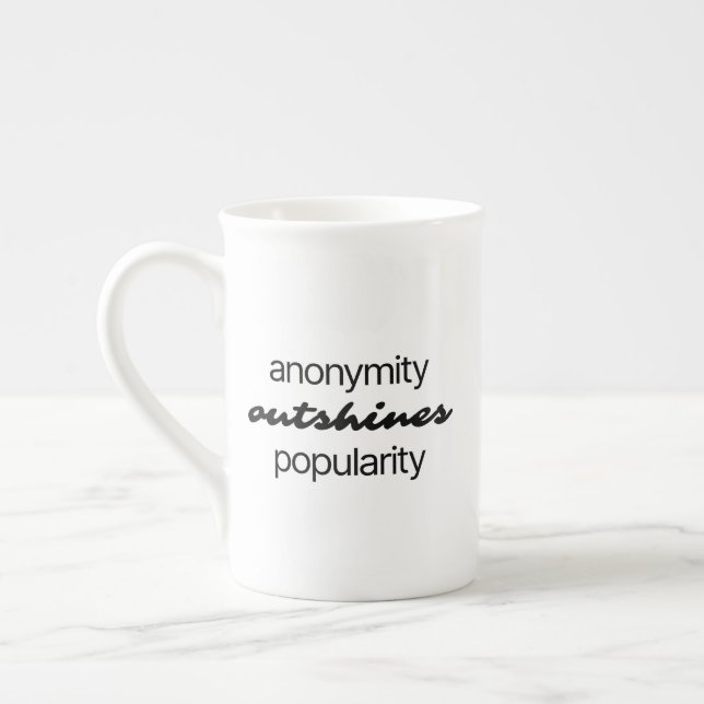Anonymity Speciality Mug (Left)