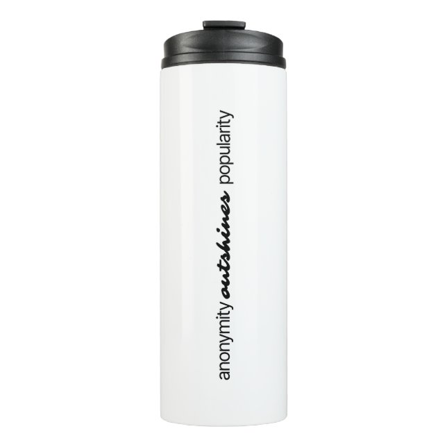 Anonymity Thermal Tumbler (Front)