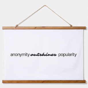 Anonymity Wood Topped Wall Tapestry