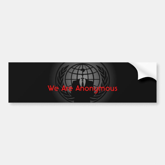 Anonymous( Bumper Sticker) Bumper Sticker (Front)
