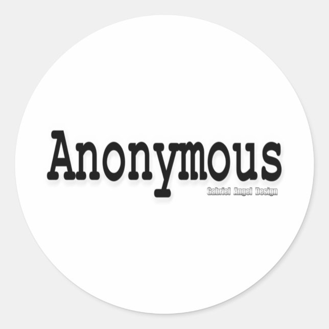 Anonymous Classic Round Sticker (Front)
