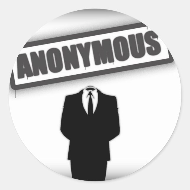 Anonymous Classic Round Sticker (Front)