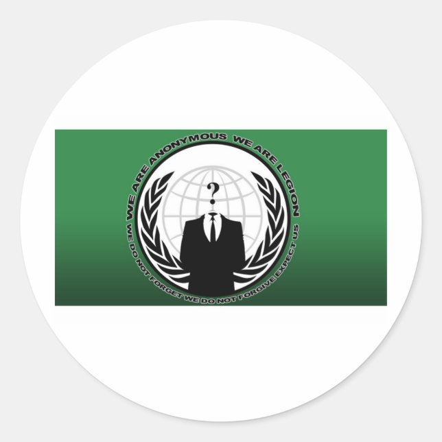anonymous classic round sticker (Front)