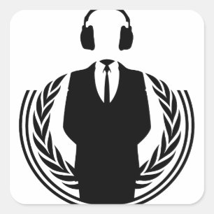 Anonymous DJ Square Sticker