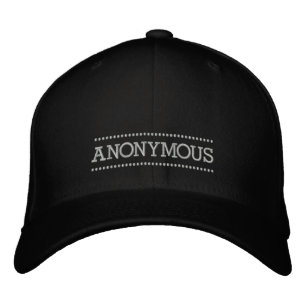 Anonymous embroidered hat
