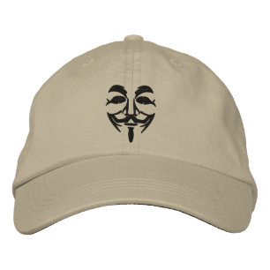 Anonymous Embroidered Mask Hat