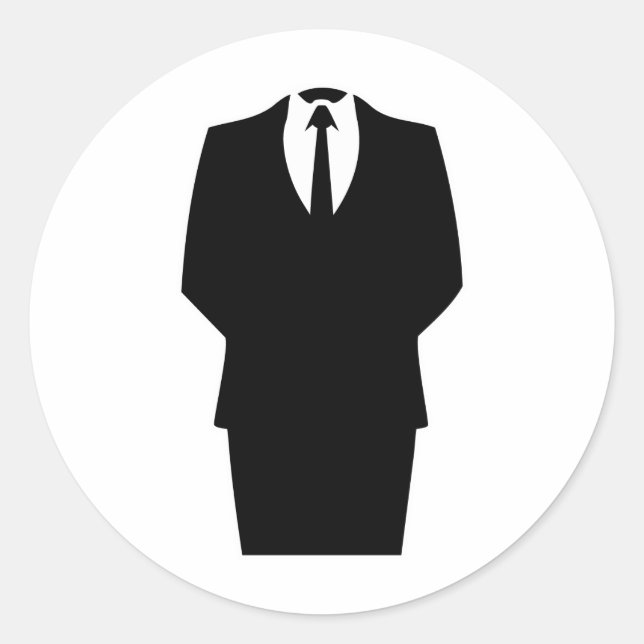 anonymous icon internet 4chan SA Classic Round Sticker (Front)