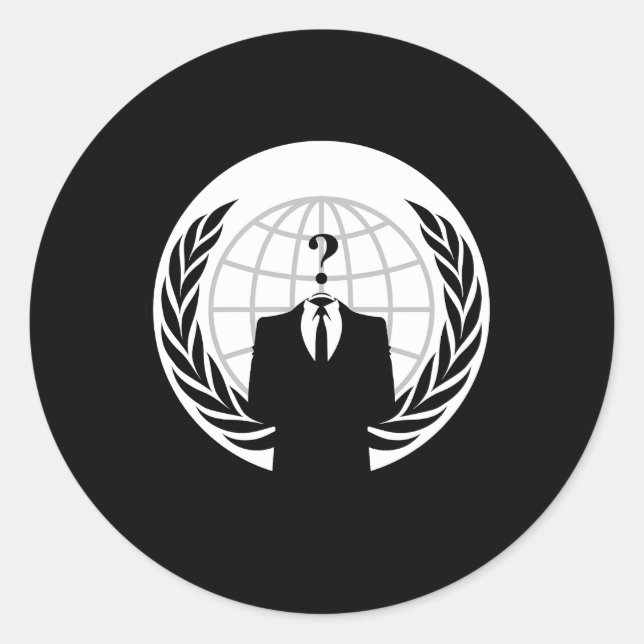 Anonymous Insignia We Are Anonymous Classic Round Sticker (Front)