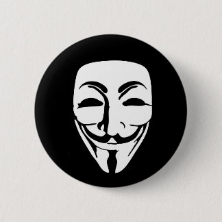 ANONYMOUS MASK 6 CM ROUND BADGE