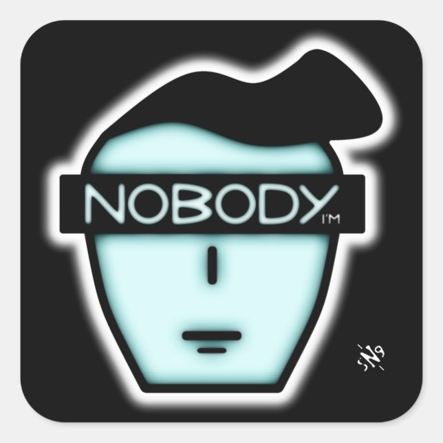 Anonymous nobody's face v2.1 square sticker (Front)
